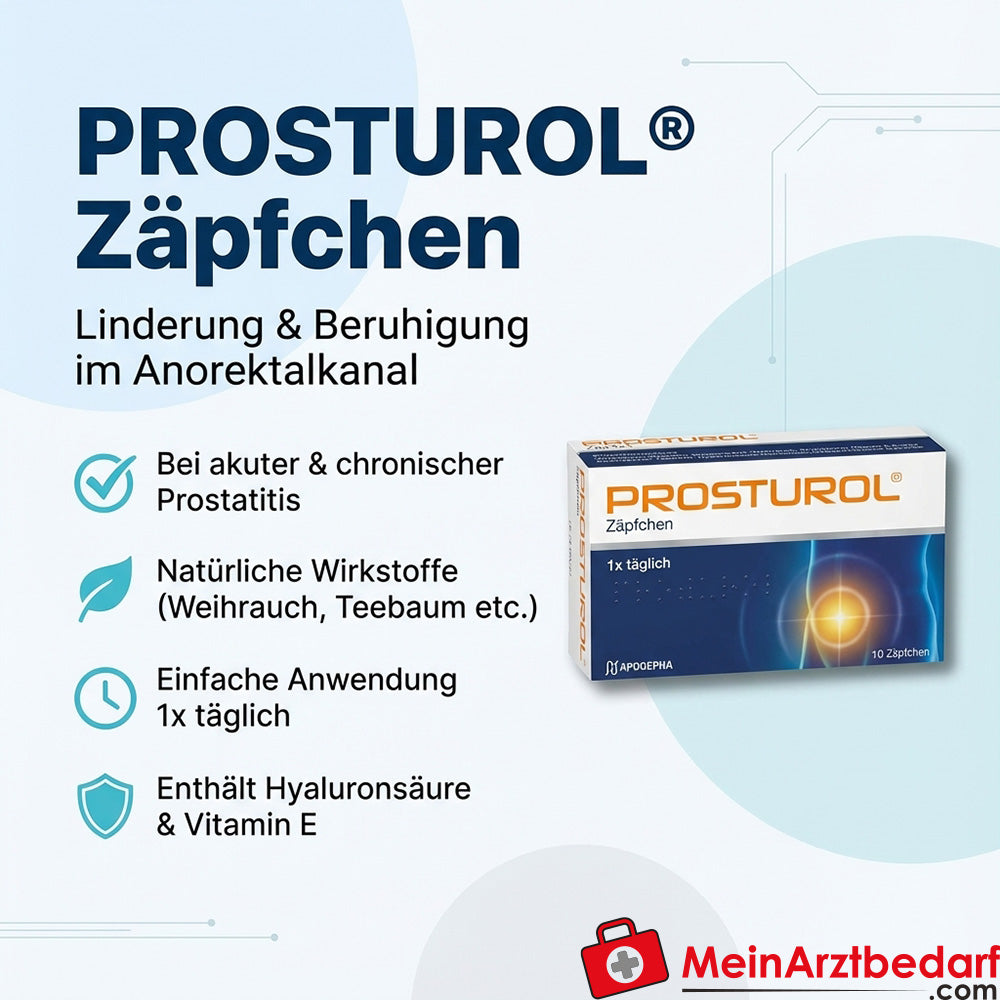 Apogepha Prosturol czopki z kadzidłowcem i kwasem hialuronowym, 10 szt.