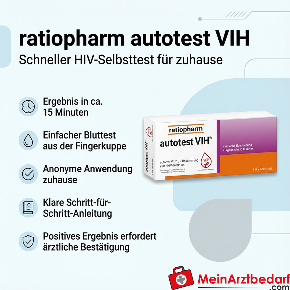 ratiopharm autotest VIH Selbsttest Bluttest 1 Stück