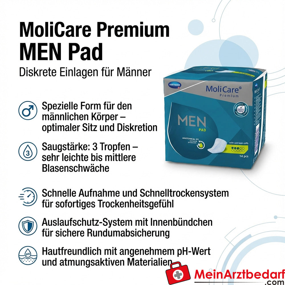 MoliCare Premium MEN Pads 3 gouttes Coussinets