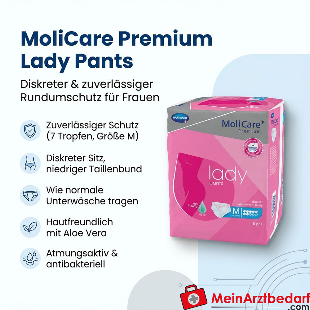 MoliCare Premium Lady Pantalones 7 gotas talla M Pantalones para incontinencia
