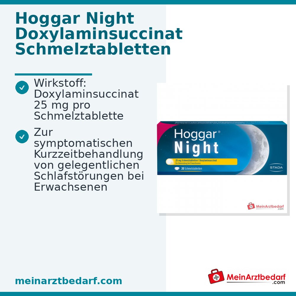 Hoggar Night Doxilamina 25 mg Comprimidos bucodispersables, 20 uds.