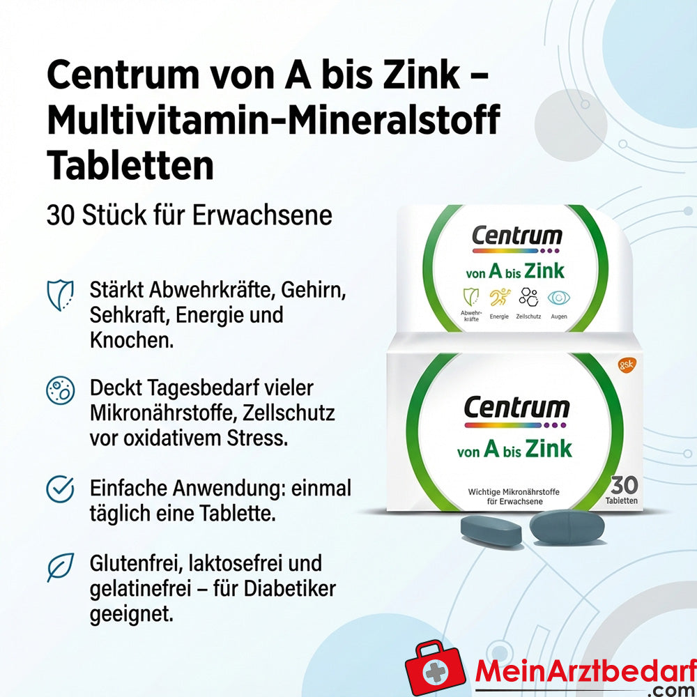 Centrum Dalla A allo Zinco Multivitaminico Compresse Minerali 30 pezzi