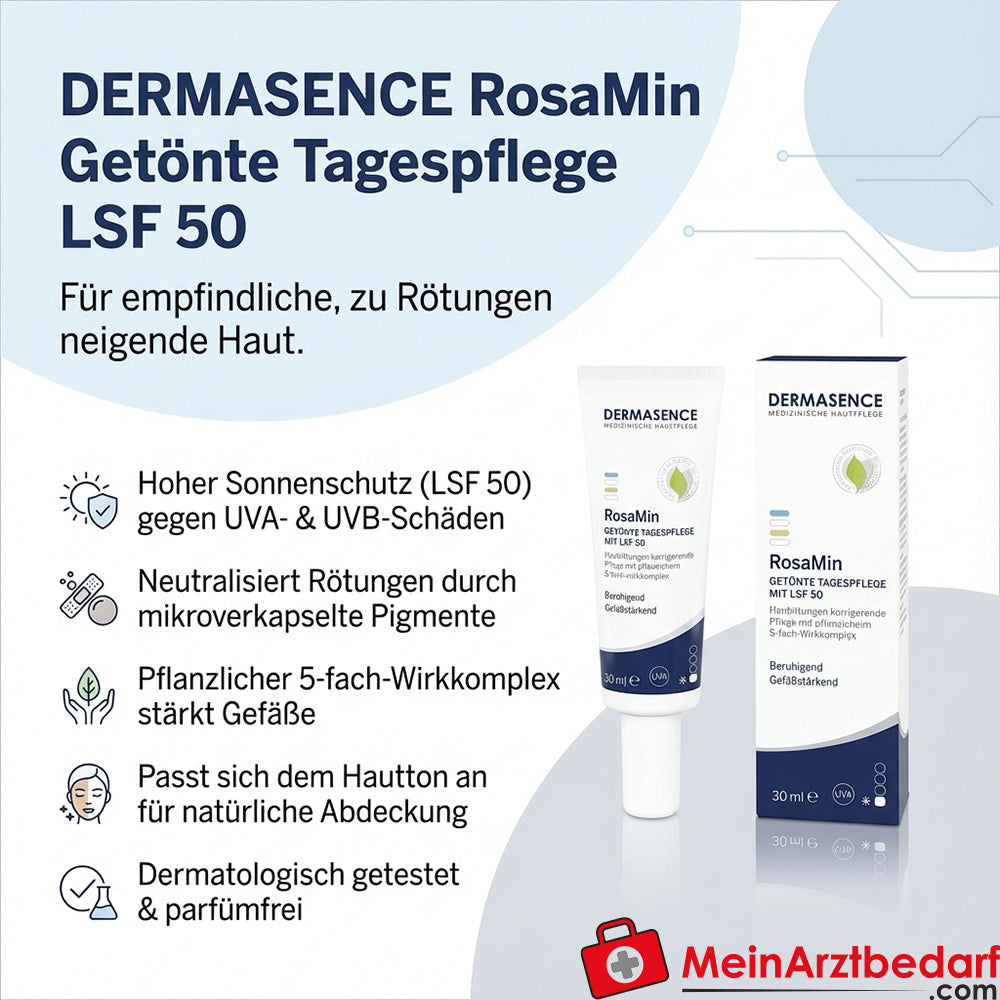 DERMASENCE RosaMin getönte Tagespflege LSF 50 30 ml