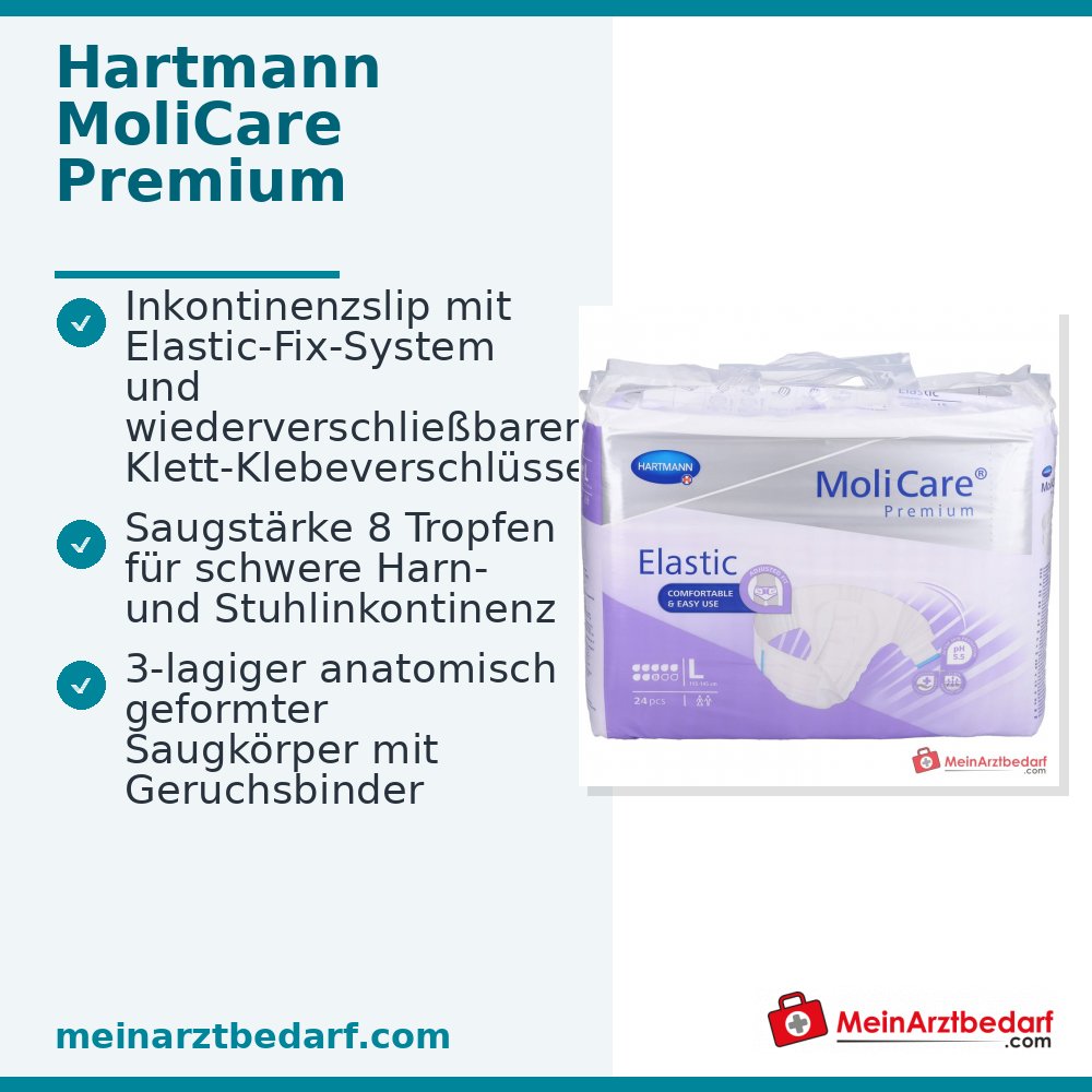 MoliCare Premium Elastic Slip 8 Tropfen Inkontinenz-Slip Gr. L 72 St.