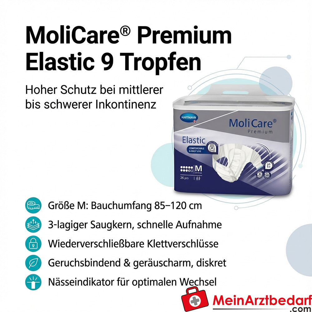 MoliCare Premium Elastic 9 druppels incontinentieslip maat M