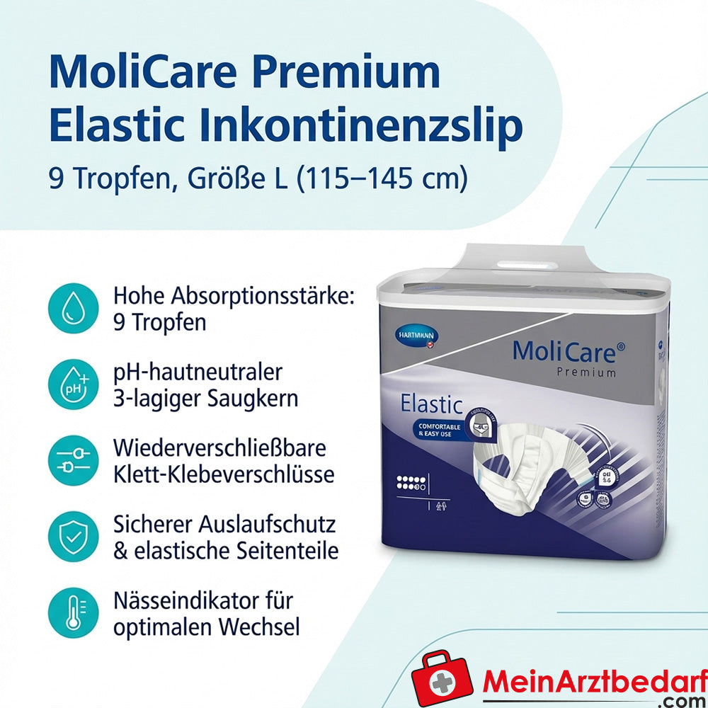 MoliCare Premium Elastic Inkontinenzslip 9 Tropfen Größe L