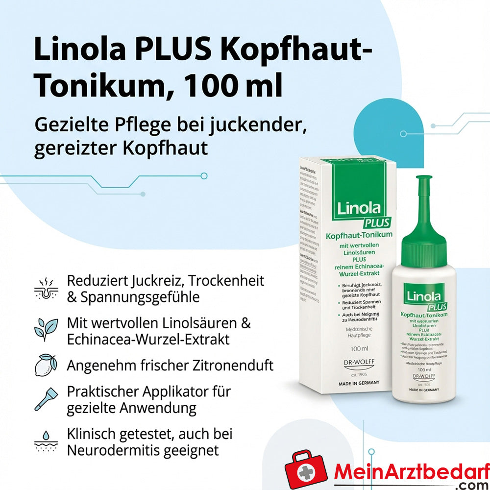 Linola PLUS Kopfhaut-Tonikum 100 ml, bei juckender und gereizter Kopfhaut