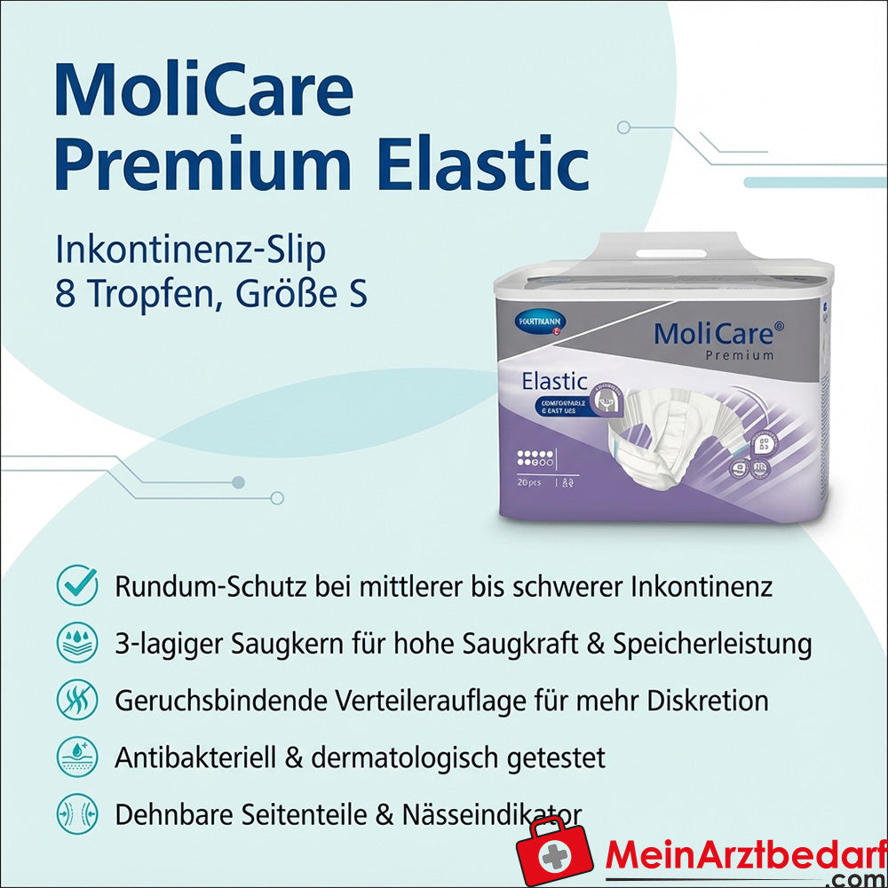 MoliCare Premium Elastische incontinentieslip 8 druppels maat S (70-90 cm)