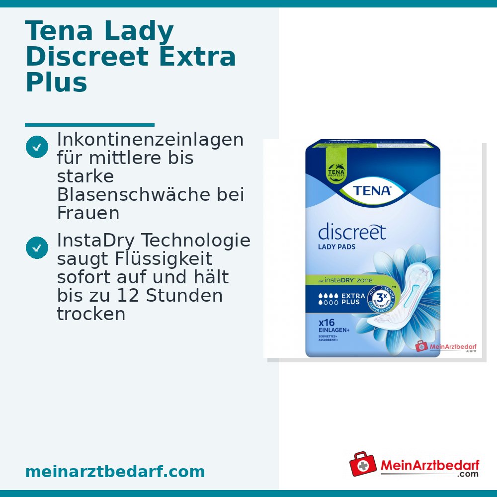 Tena Lady Discreet Extra Plus incontinentieverbanden, 96 stuks