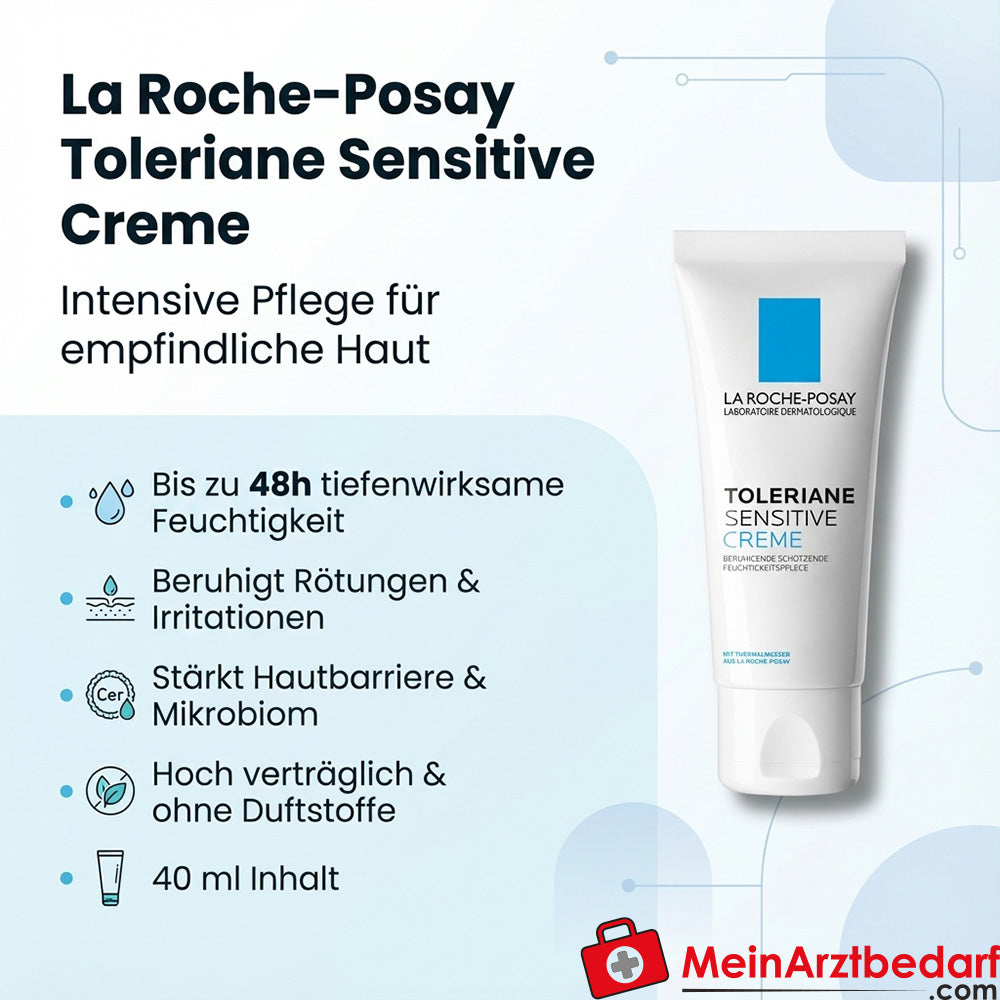La Roche Roche Toleriane Gevoelige Crème met Ceramiden Kalmerende Gezichtscrème 40 ml