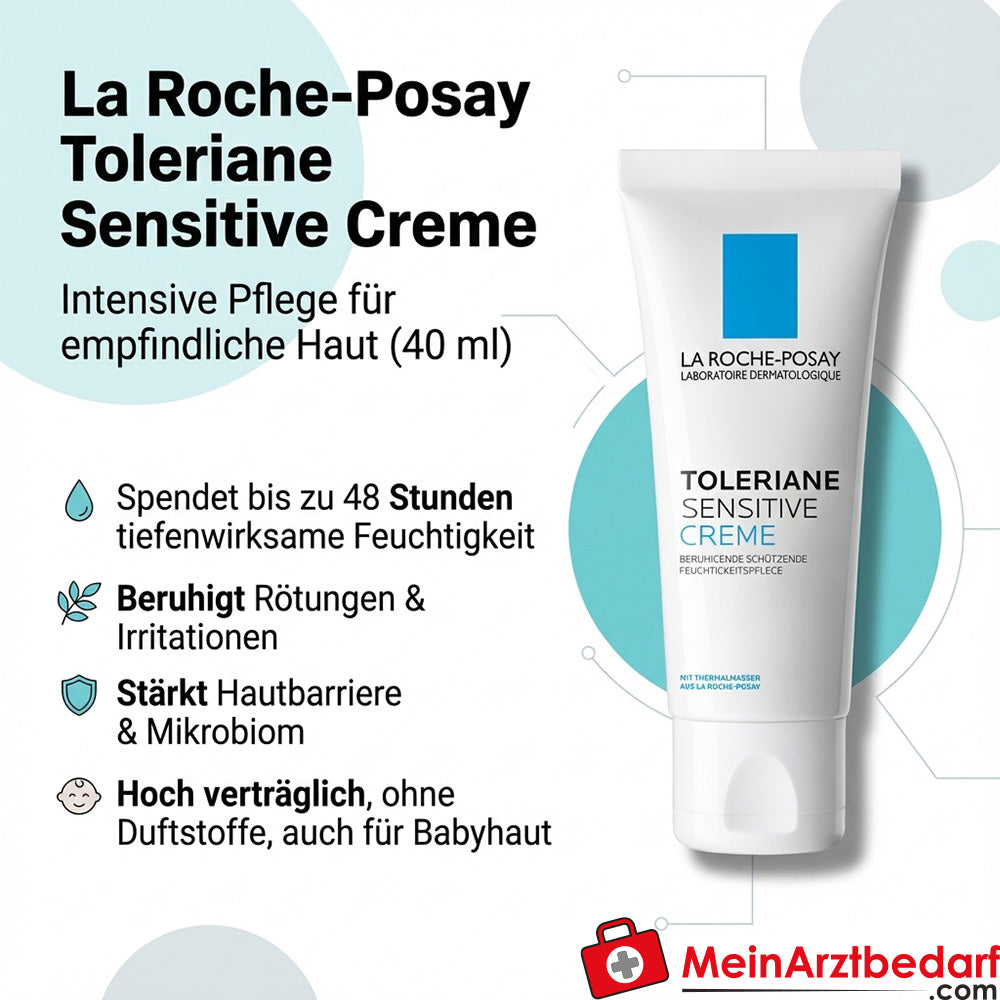 La Roche Roche Toleriane Gevoelige Crème met Ceramiden Kalmerende Gezichtscrème 40 ml