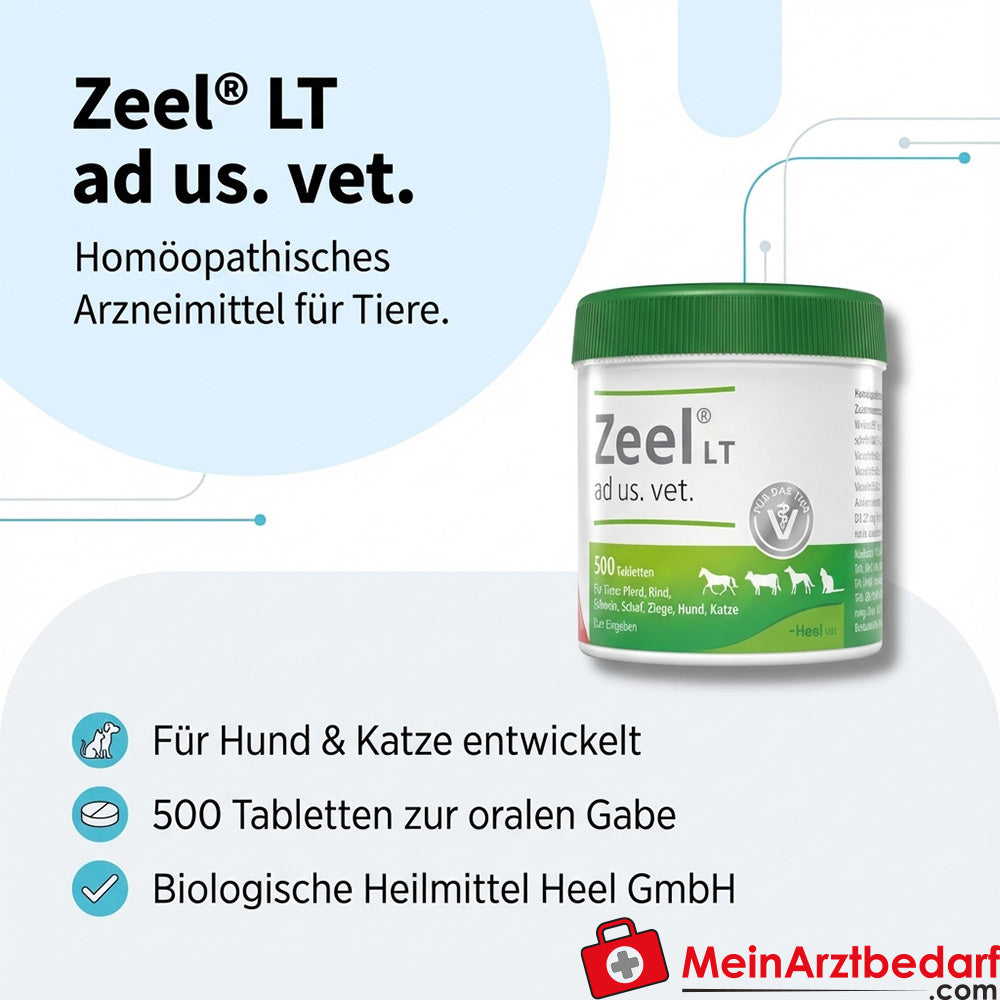 Zeel LT ad us. dierenarts. tabletten 500 st. homeopathisch geneesmiddel voor honden & katten