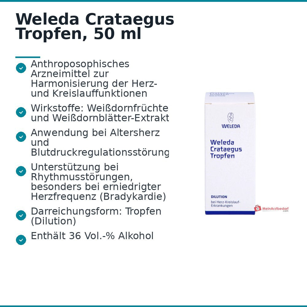 Weleda Crataegus gouttes, 50 ml