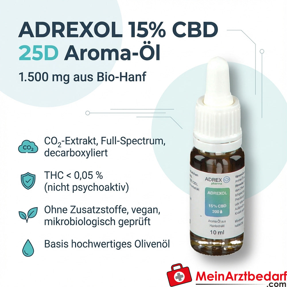 ADREXOL Aroma-Öl 15% CBD (1.500 mg) Full-Spectrum