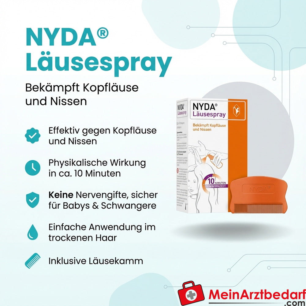 NYDA spray antipiojos con dimeticona de 2 pasos 50 ml