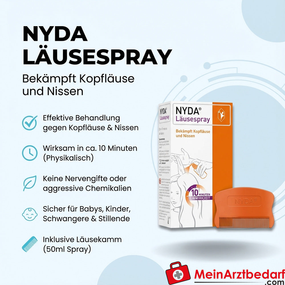NYDA spray antipiojos con dimeticona de 2 pasos 50 ml