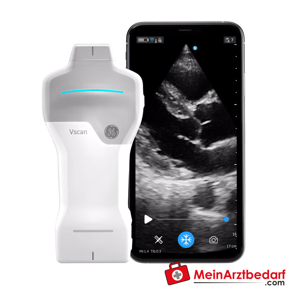 Ecografo portatile Vscan Air SL con doppia sonda lineare a settore