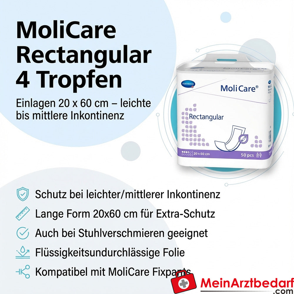 MoliCare Podkłady prostokątne 4 krople 20 x 60 cm 20 szt.