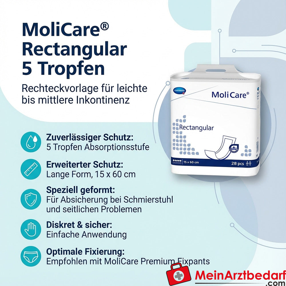 MoliCare Tampone rettangolare 5 gocce 15 x 60 cm