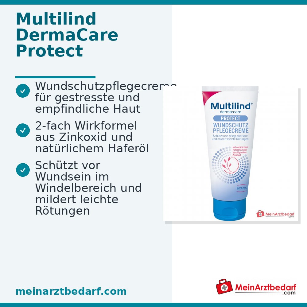 Multilind DermaCare Protect Wundschutzpflegecreme mit Zinkoxid und Haferöl
