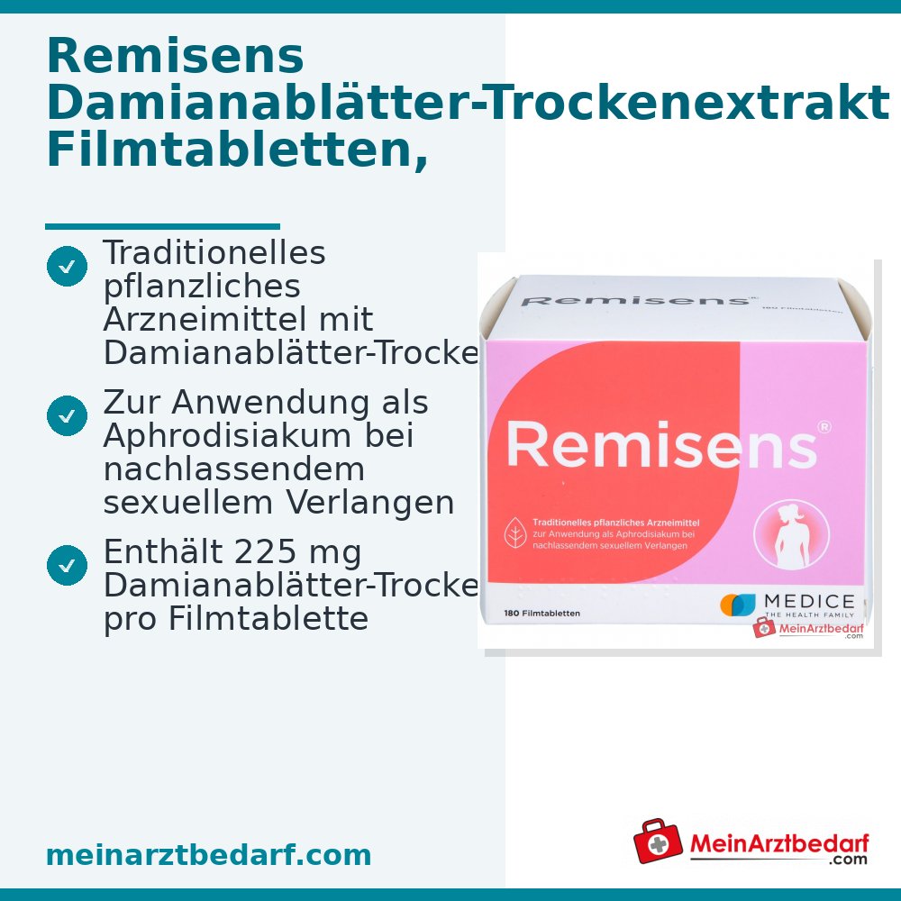 Remisens filmomhulde tabletten 225 mg damiana blad droog extract 30 stuks