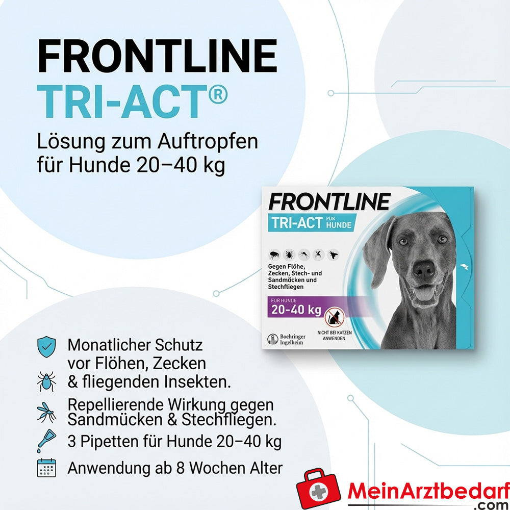Frontline Tri-Act für Hunde (20-40 kg) 3 St
