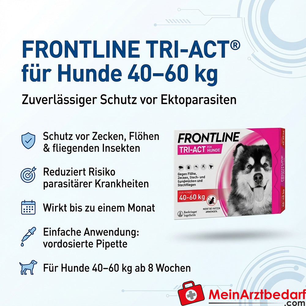 Frontline Tri-Act Spot-on oplossing voor honden 40-60 kg 3 stuks