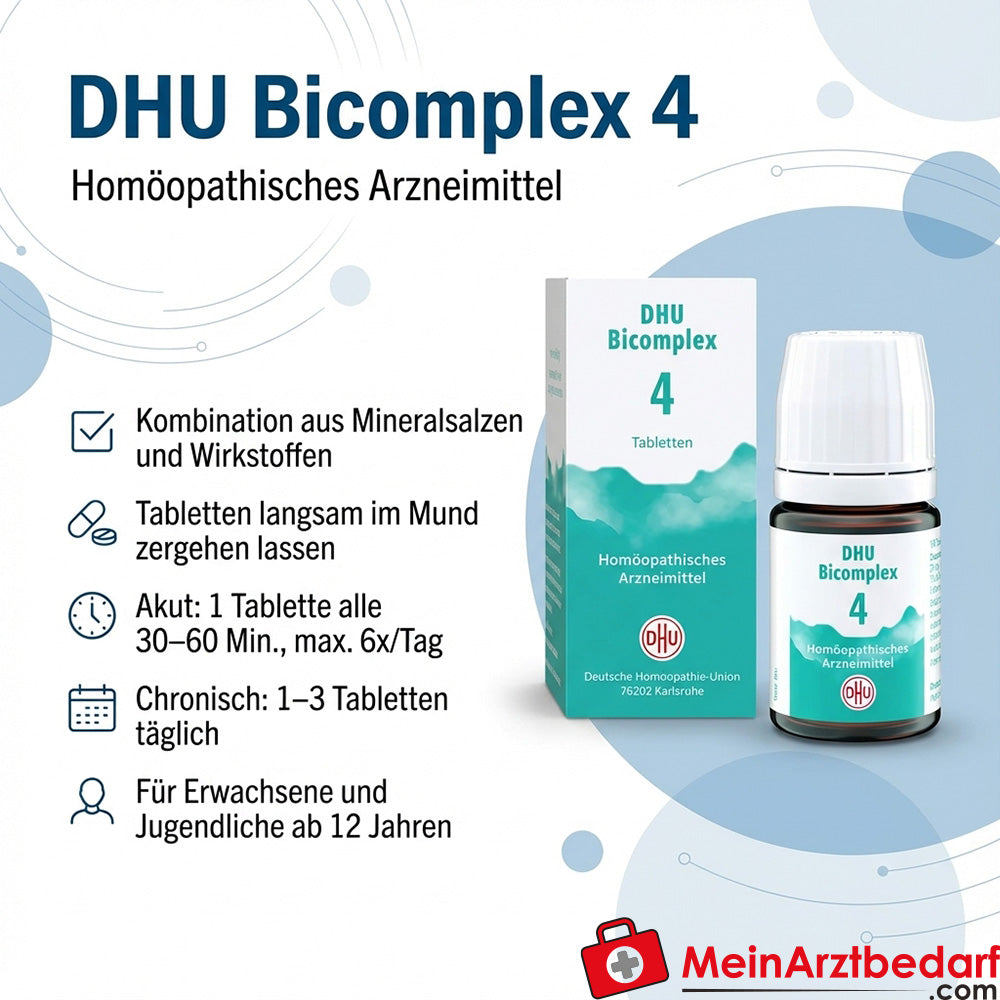 DHU Bicomplex 4 comprimidos con fluorato cálcico