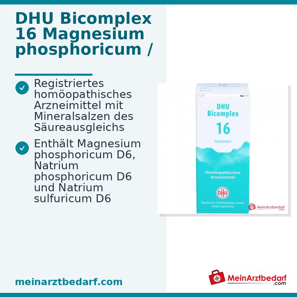 DHU Bicomplex 16 Natrium phosphoricum D6, Natrium sulfuricum D6, Magnesium phosphoricum D6 Compresse 150 pezzi