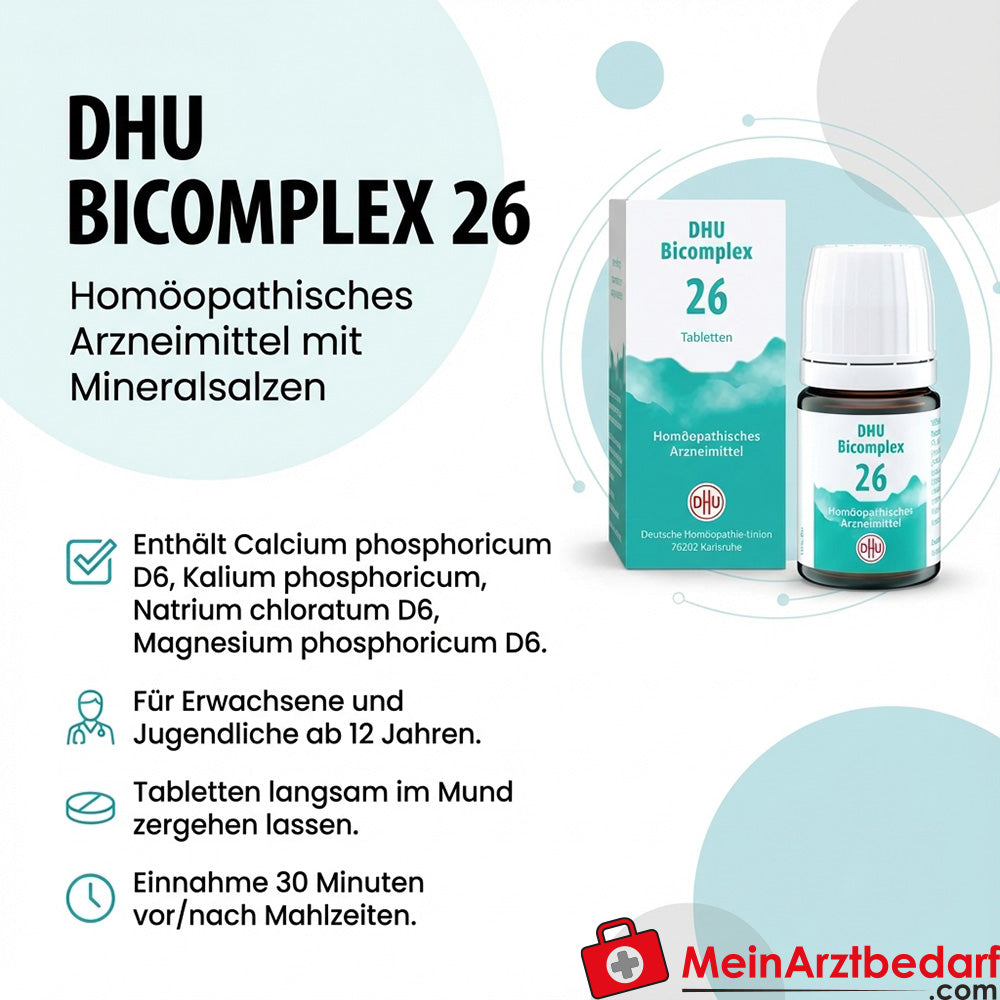 DHU Bicomplex 26 tabletek homeopatycznych z wapniem i fosforem D6