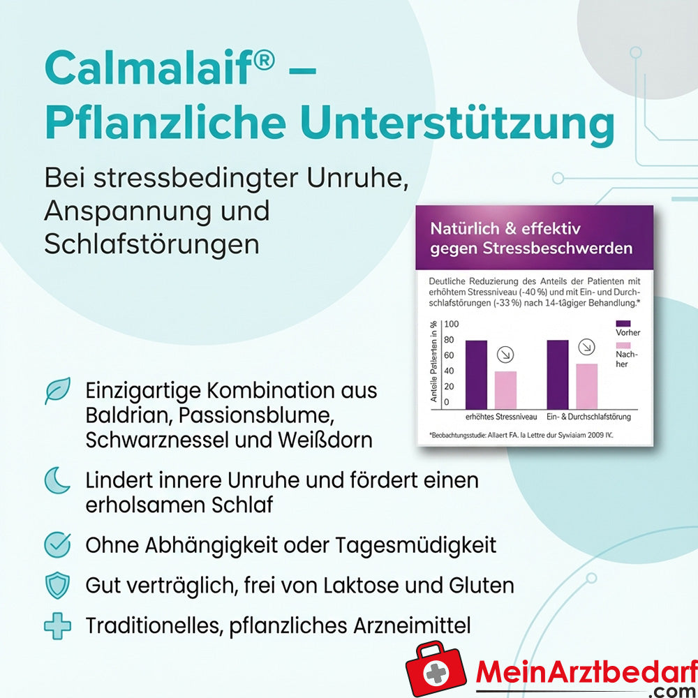 Calmalaif Tabletten Baldrian Passionsblume Schwarznessel Weißdorn 40 St.