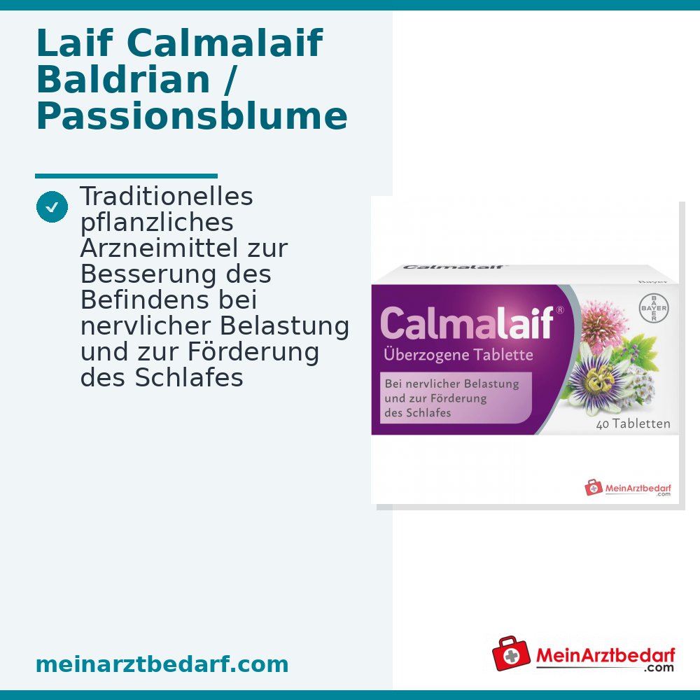 Calmalaif Tabletten Baldrian Passionsblume Schwarznessel Weißdorn 40 St.