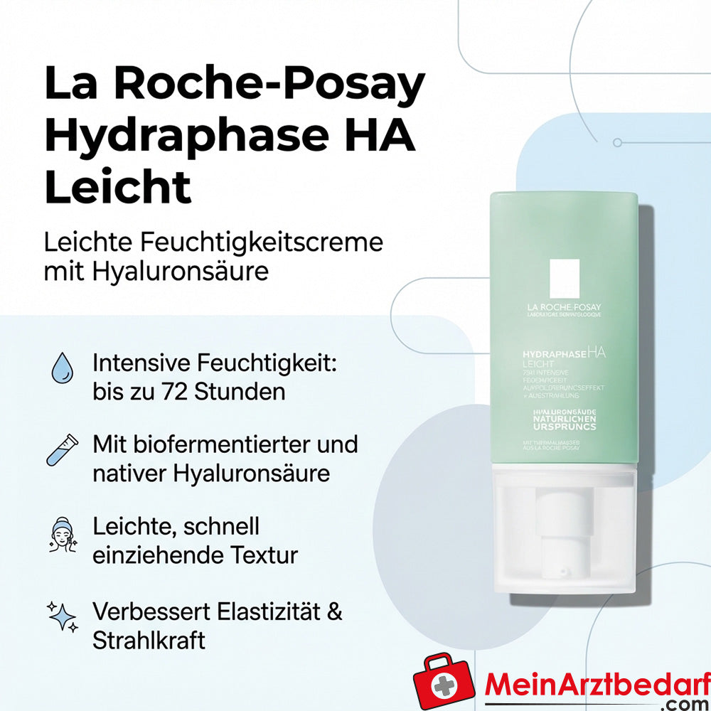 La Roche-Posay Hydraphase HA Leicht Gesichtscreme mit Hyaluronsäure 50 ml