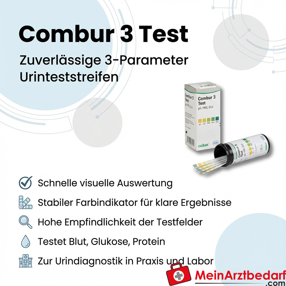 Combur 3 Test, 50 pasków testowych do badania moczu