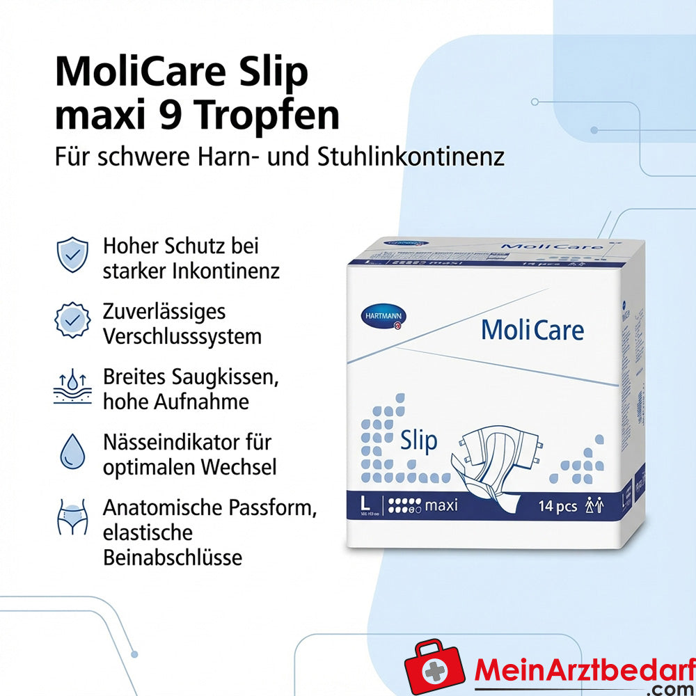 MoliCare Slip maxi 9 Tropfen Windelhose Größe M 14 Stück