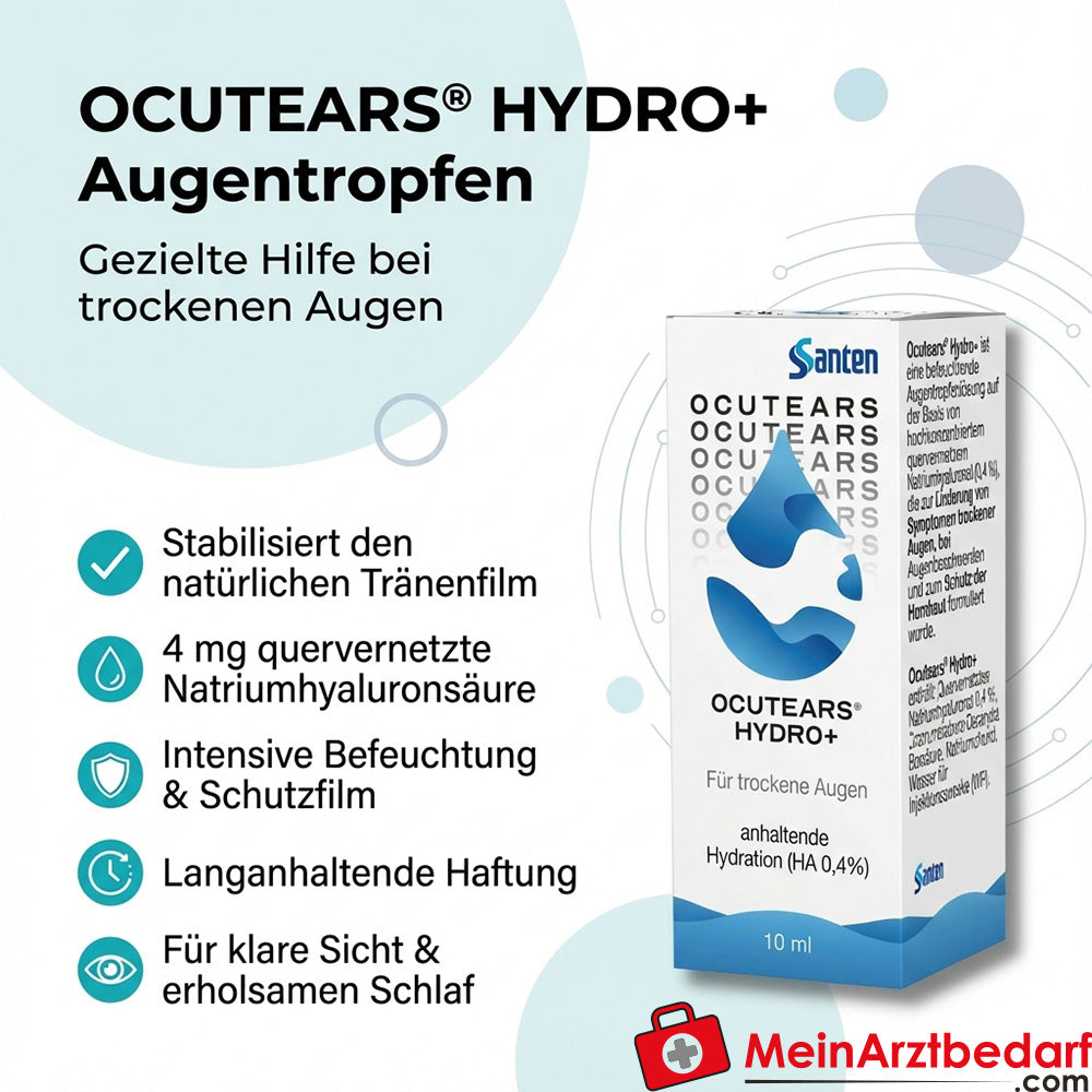 OCUTEARS HYDRO+ 4 mg di acido ialuronico sodico reticolato collirio 10 ml