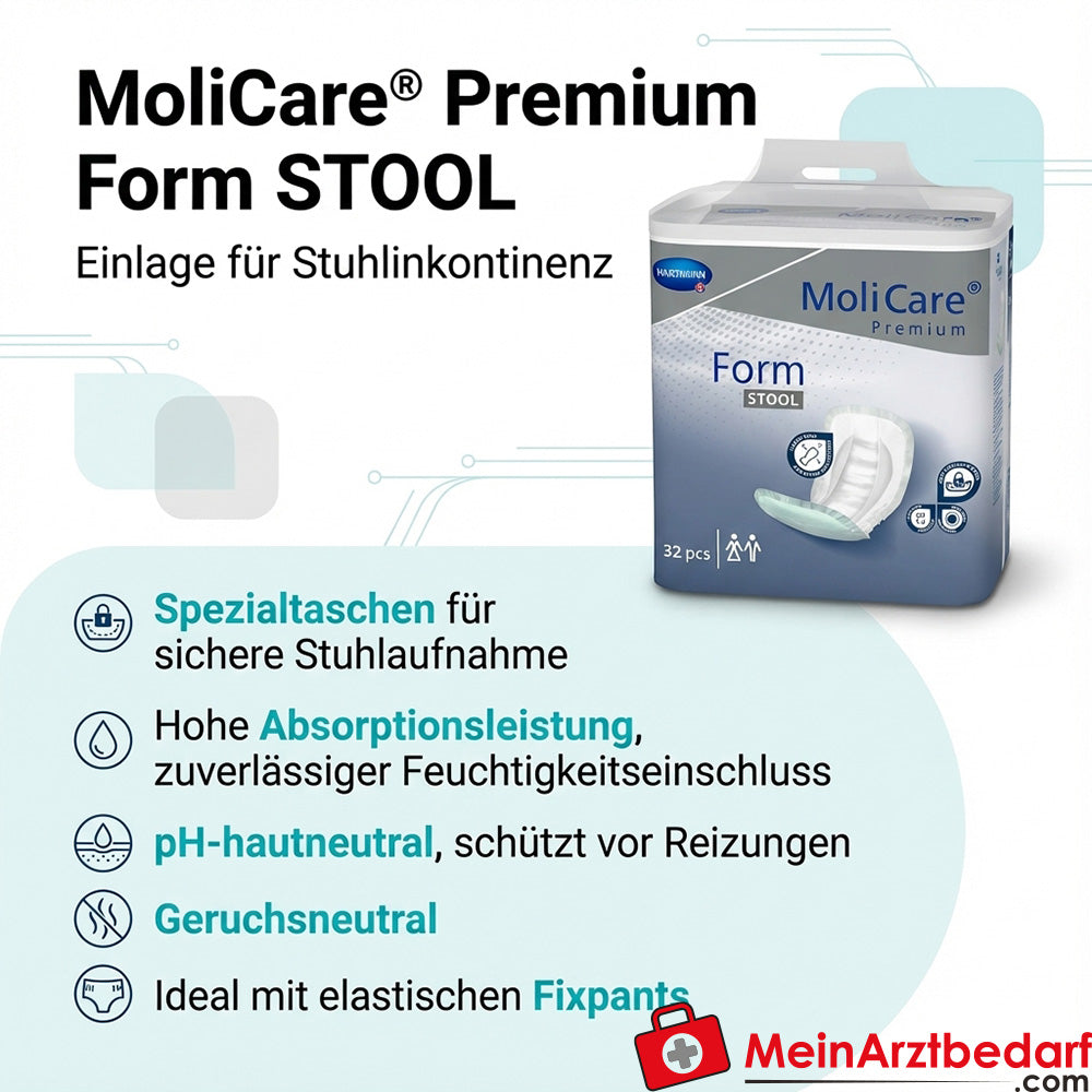 MoliCare Premium Form Stool Einlage Stuhlinkontinenz mit Auslaufschutz