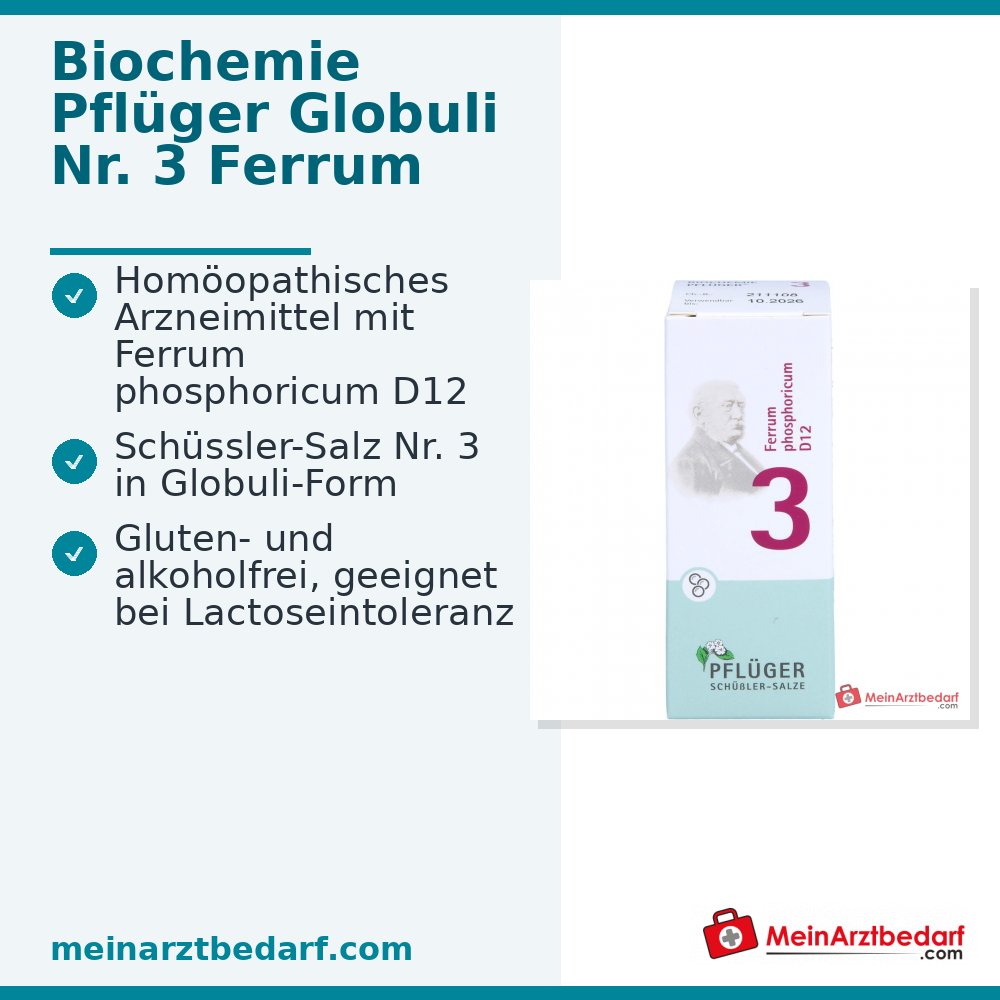 Pflüger Biochimica Globuli n. 3 Ferrum phosphoricum D12 granuli, 15 g