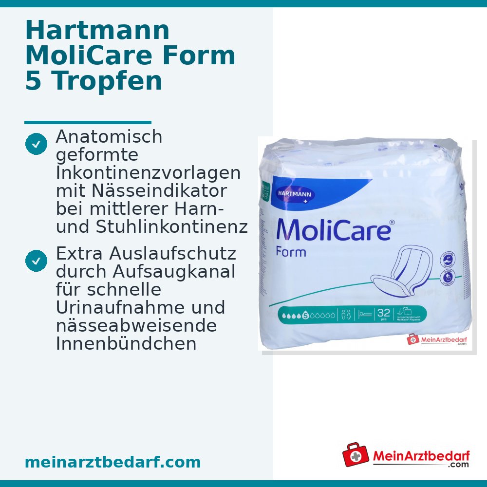 MoliCare Form 5 Drops Extra wkładka na nietrzymanie moczu o średniej chłonności