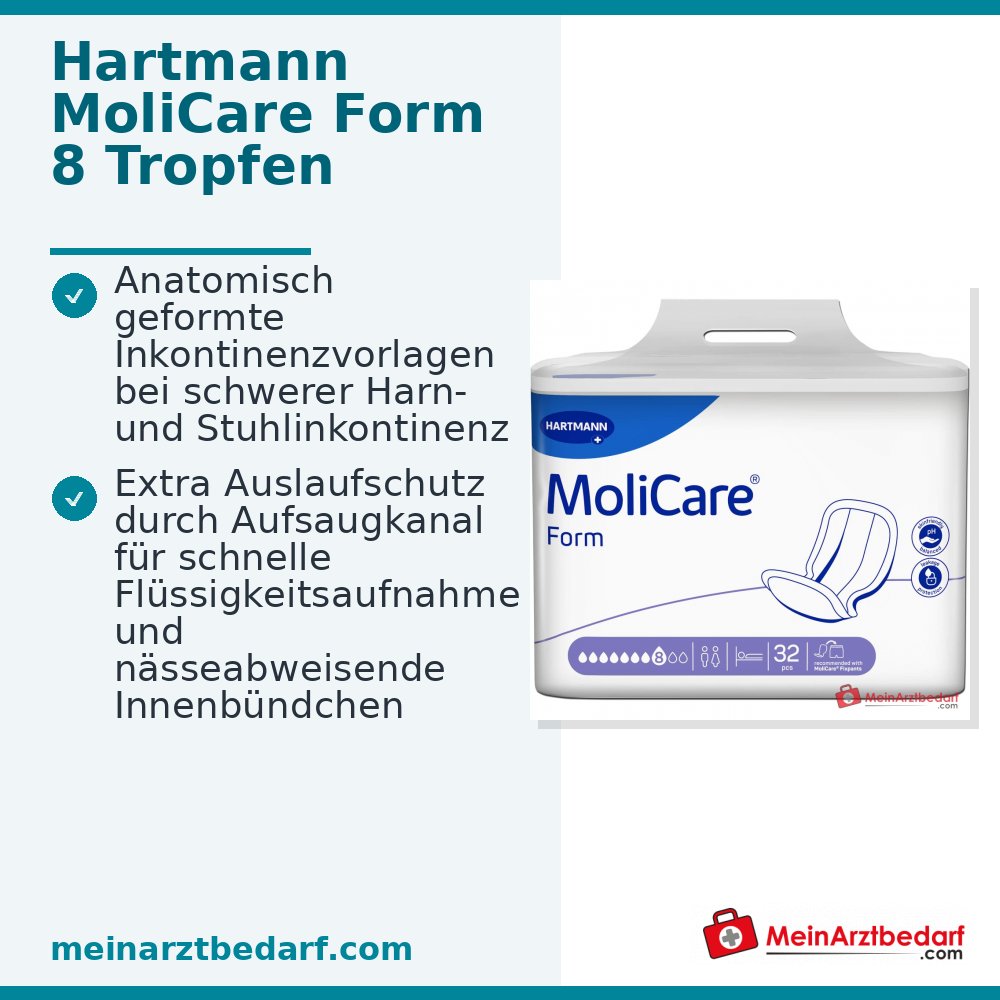 PAUL HARTMANN MoliCare Form 8 Tropfen Inkontinenzvorlagen, 128 St.