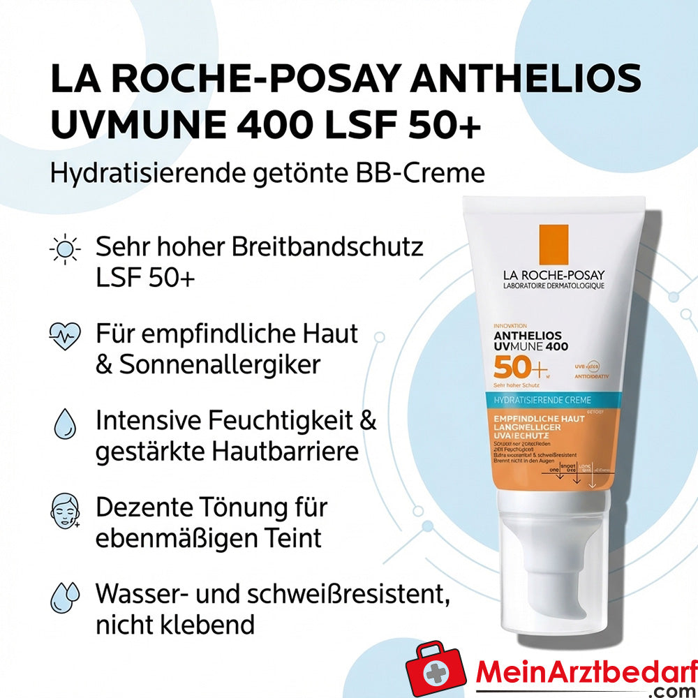 La Roche-Posay Anthelios Hydratisierende Getönte BB-Creme LSF 50+ UVMune 400 Gesicht 50 ml