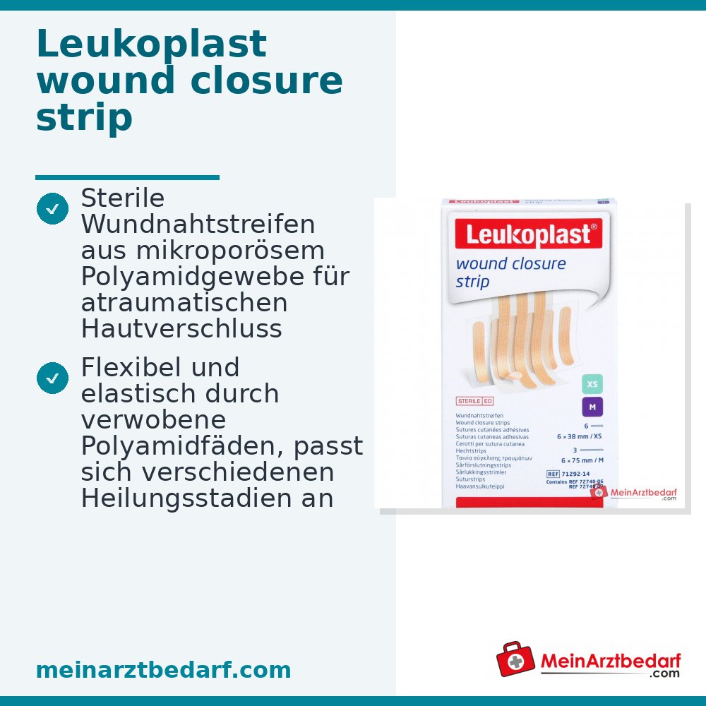 Leukoplast Wundnahtstreifen, hautfreundlich, flexibel