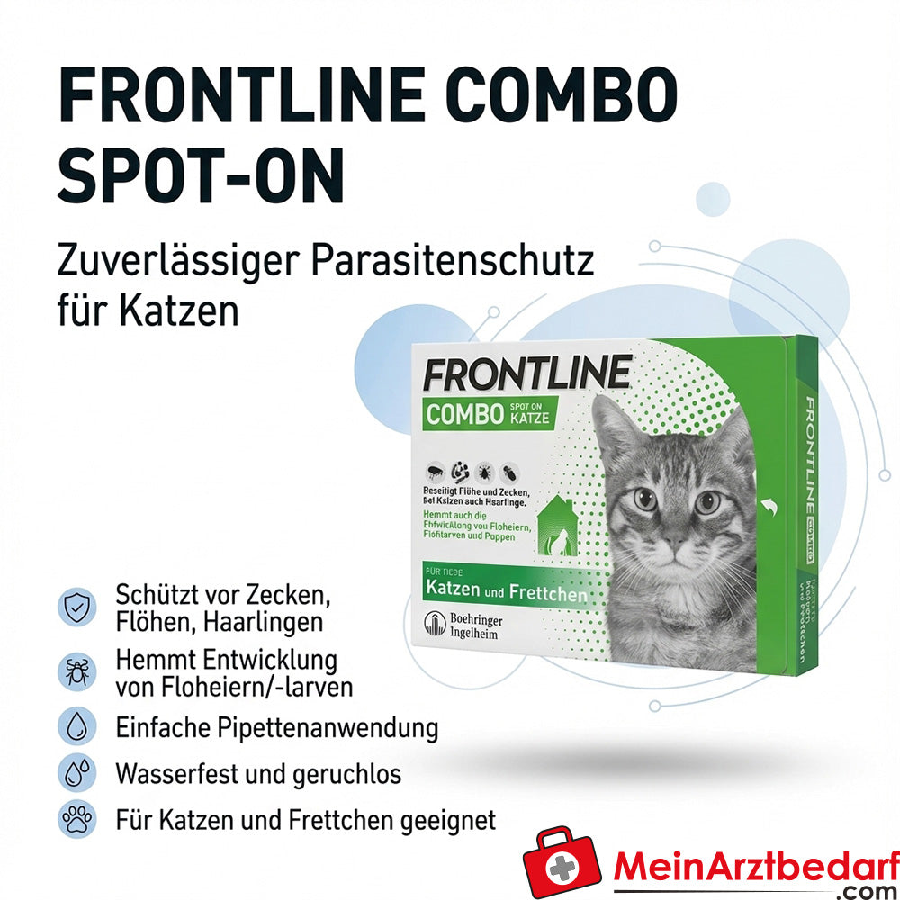 FRONTLINE COMBO Fipronil + (S)-Methopren Spot-on Lösung Katze 6 Stück
