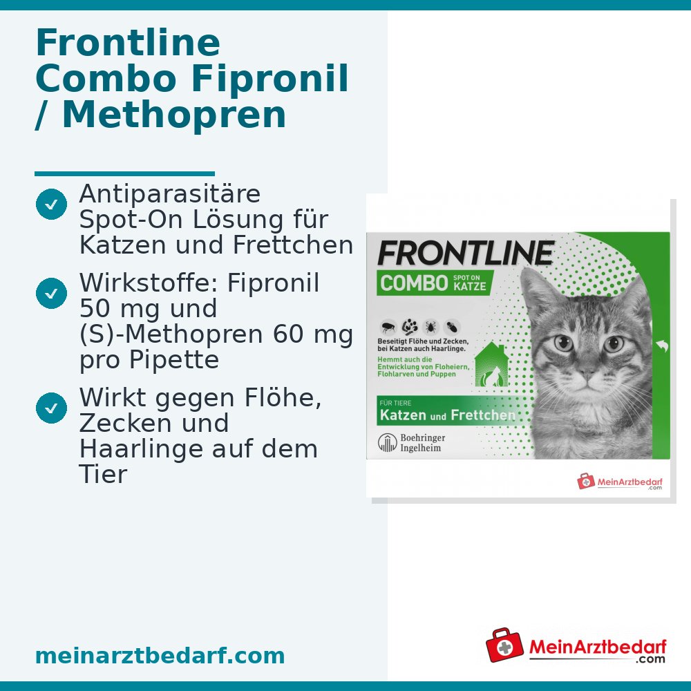 FRONTLINE COMBO Fipronil + (S)-Metopreno Solución spot-on gato 6 piezas