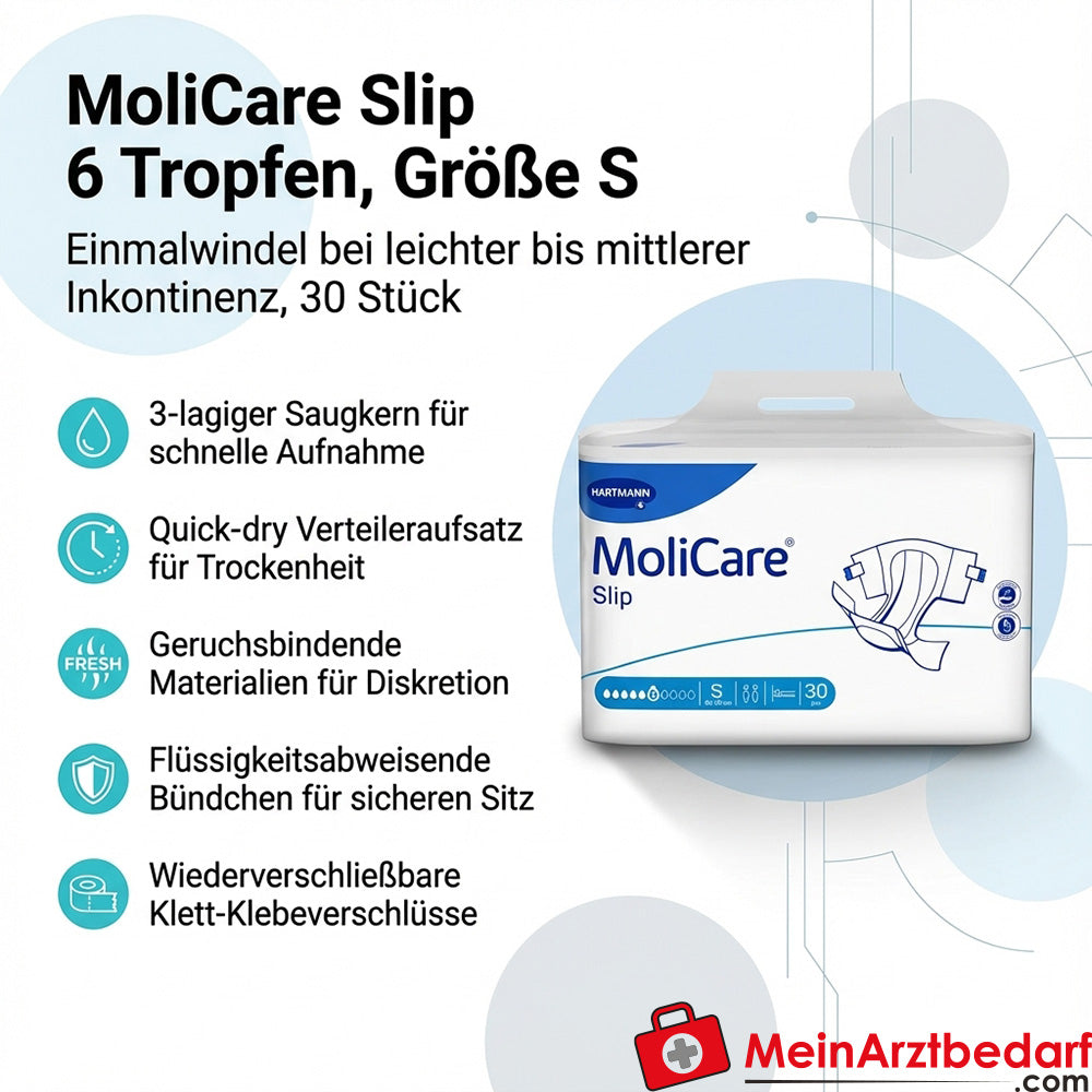 MoliCare Slip 6 Tropfen Gr. S Einmalwindel 30 Stück