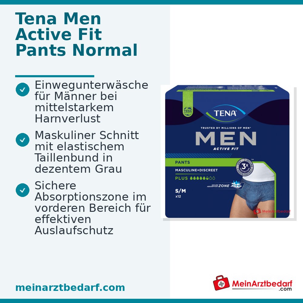 TENA Men Active Fit Broek Plus absorptie 5,5 wegwerpbroek L/XL blauw