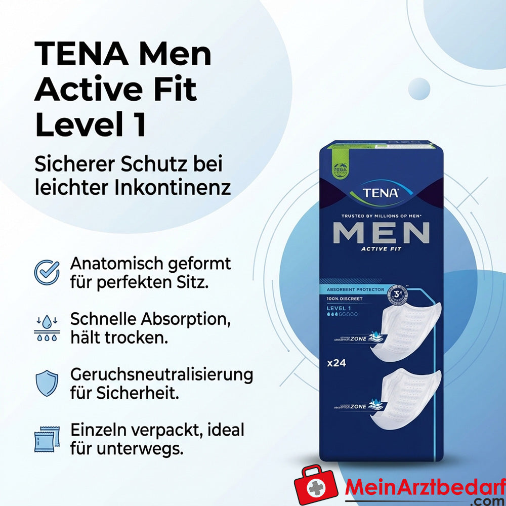 TENA Men Active Fit Level 1 wkładki dla mężczyzn pakowane pojedynczo