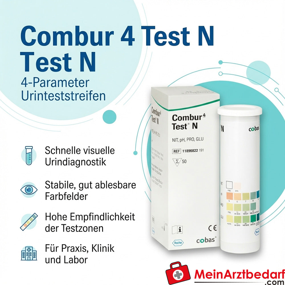 Combur 4 Test N, 50 bandelettes de test urinaire