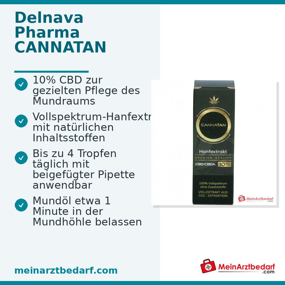 CANNATAN Hanfextrakt CBD 10% Mundöl Tropfflasche