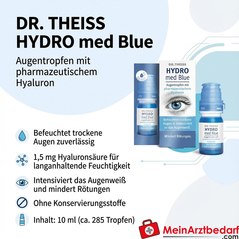 Dr Theiss Hydro med Blue collirio 1,5 mg di acido ialuronico 10 ml